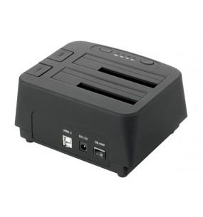 Welland Turbo Leopard ME-603S 2.5" + 3.5" SATA to USB3.0 DUAL BAY HDD Docking Enclosure - Black