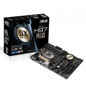 Asus H97-PLUS Intel H97 ATX Haswell Socket 1150 4x DDR3 PCI-E3.0 RAID CrossFireX USB3.0 SATA3 Onboard VGA DVI HDMI