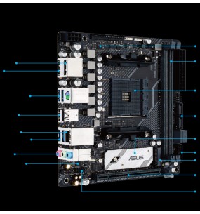 ASUS PRIME A320I-K/CSM Motherboard mini ITX Socket AM4 Aura Sync RGB GLan LAN HD Audio